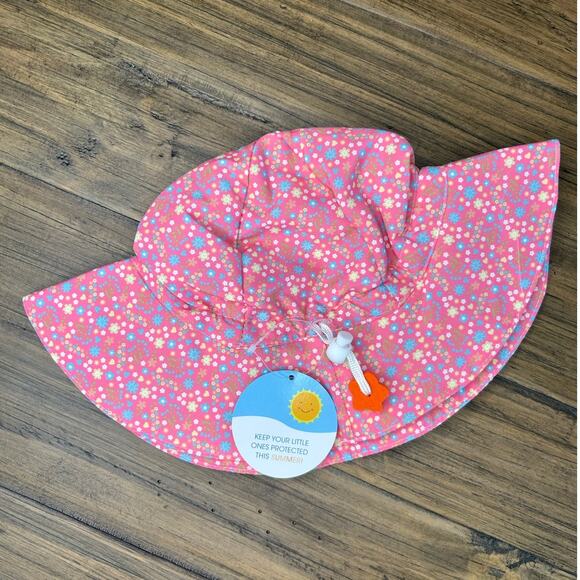 LOT of 2 Kids Flower Bucket Sun Protection Hat UPF/UV 50+ Adjustable Drawstring - Picture 9 of 9